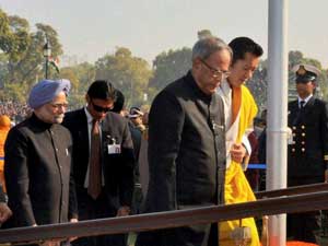 Pranab Mukherjee and Chief Guest King of Bhutan Pranab Mukherjee and Chief Guest King of Bhutan