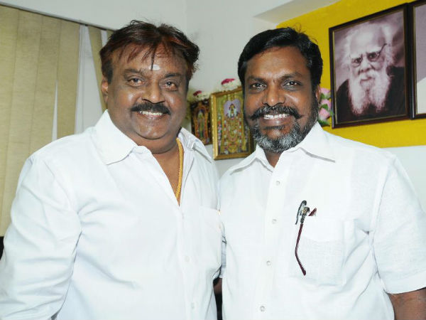 Vijayakanth and Tirumavalavan Vijayakanth and Tirumavalavan
