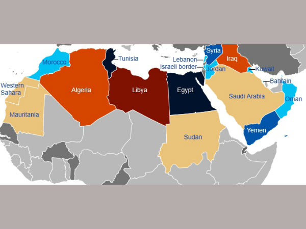 Arab spring map Arab spring map
