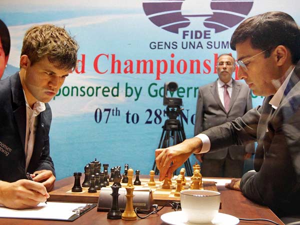 Magnus Carlsen and Viswanathan Anand Magnus Carlsen and Viswanathan Anand