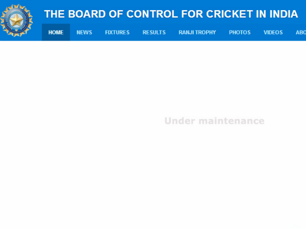 BCCI website hacked BCCI website hacked