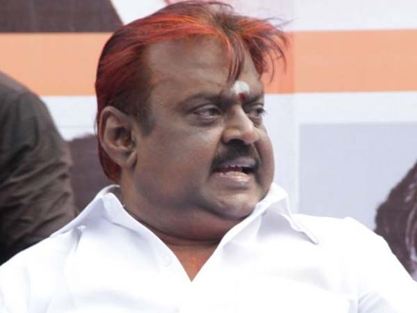 Vijayakanth busy with son's filmm shooting: Watches election results from Pollachi Vijayakanth busy with son's filmm shooting: Watches election results from Pollachi