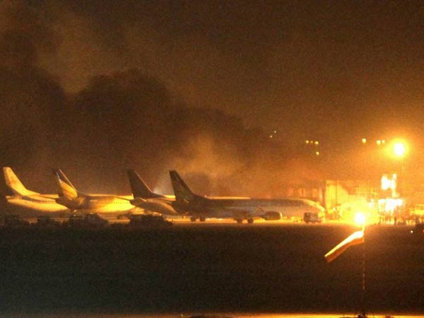 Bodies of seven people trapped inside a cargo building in Karachi airport Bodies of seven people trapped inside a cargo building in Karachi airport