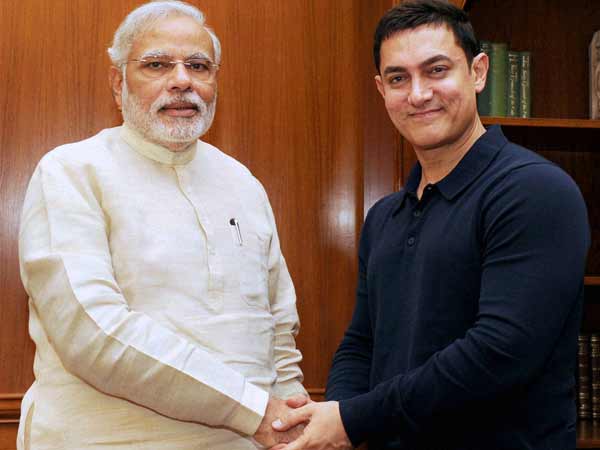 Aamir Khan calls on Narendra Modi Aamir Khan calls on Narendra Modi