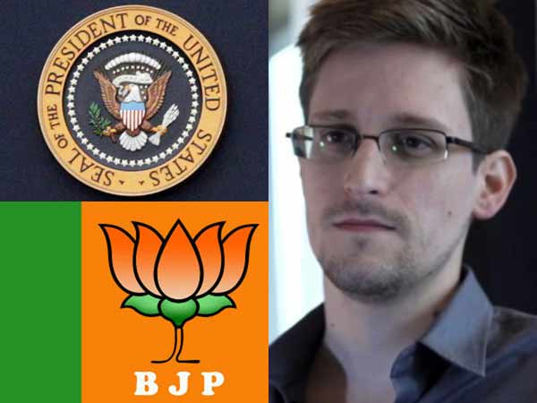 US' NSA spied upon BJP, reveals Snowden US' NSA spied upon BJP, reveals Snowden