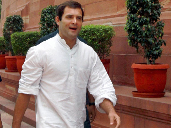 Rahul shouting slogans in Lok Sabha Rahul shouting slogans in Lok Sabha