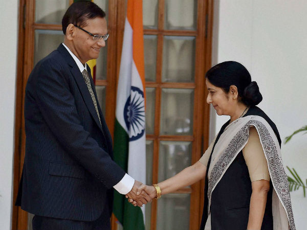Sri Lankan Foreign Minister Meets Sushma Swaraj Sri Lankan Foreign Minister Meets Sushma Swaraj