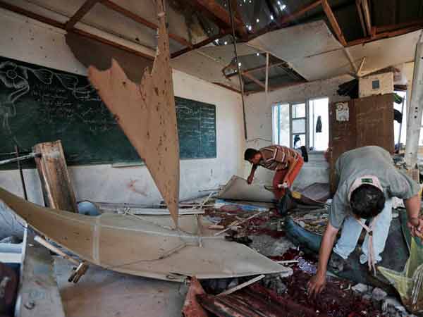 At least 10 killed in strike on UN school in Gaza At least 10 killed in strike on UN school in Gaza