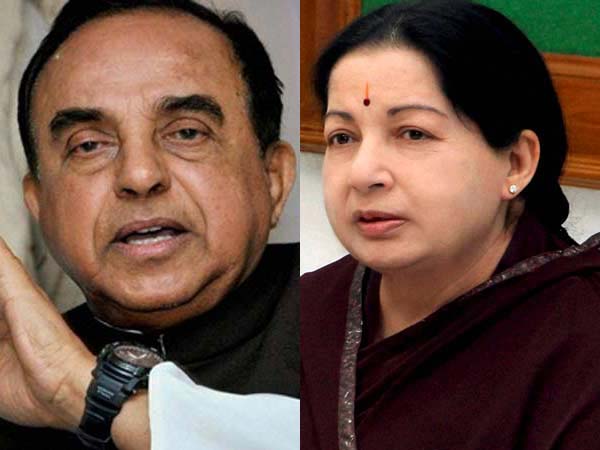 Jayalalitha files defamation case against Subramaniyan swamy Jayalalitha files defamation case against Subramaniyan swamy