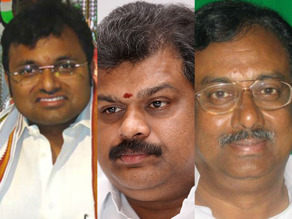 Karti Chidambaram meets EVKS Elangovan Karti Chidambaram meets EVKS Elangovan
