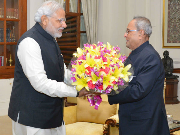 PM Narendra Modi greets President Pranab Mukherjee on birthday PM Narendra Modi greets President Pranab Mukherjee on birthday