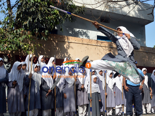 Hyderabad school girls practise Vovinam Hyderabad school girls practise Vovinam