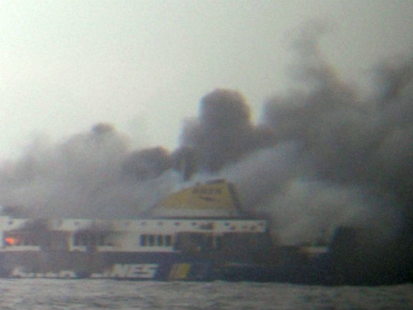 Airlift Underway for Hundreds Trapped on Burning Ferry in Adriatic Sea Airlift Underway for Hundreds Trapped on Burning Ferry in Adriatic Sea