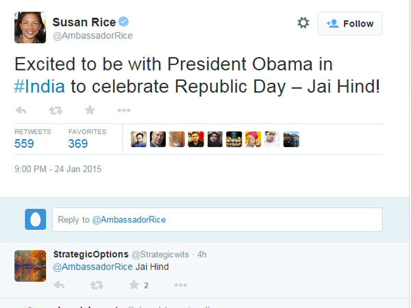 As President Obama Arrives in India, White House Tweets 'Jai Hind' As President Obama Arrives in India, White House Tweets 'Jai Hind'