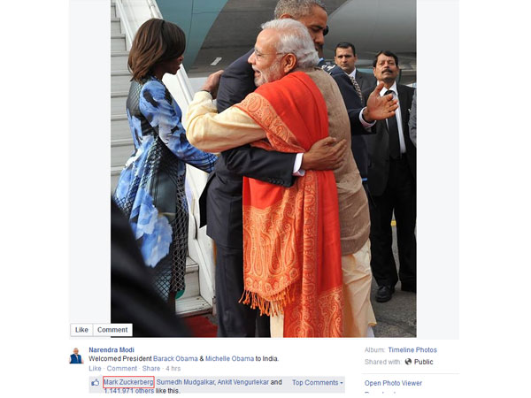 Mark Zuckerberg Liked this Photo Posted by PM on Facebook Mark Zuckerberg Liked this Photo Posted by PM on Facebook