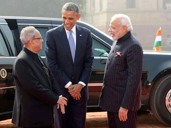 Obama receives guard of honour at Rashtrapathi Bhavan Obama receives guard of honour at Rashtrapathi Bhavan