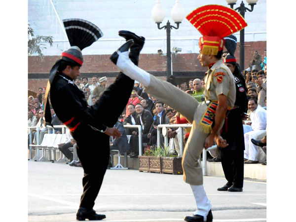 Retreat ceremony at Wagah border Retreat ceremony at Wagah border