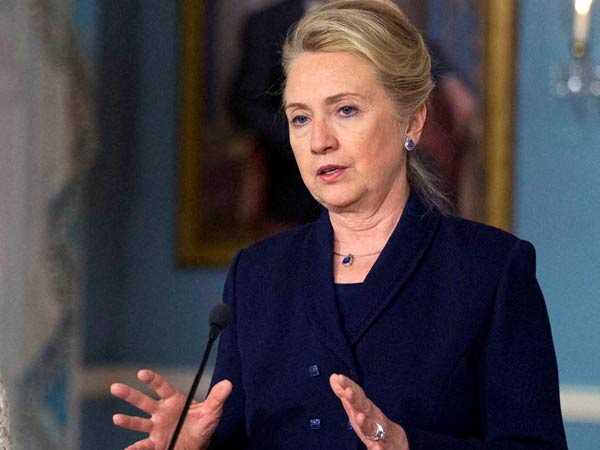 Hillary's action figure is ready to run Hillary's action figure is ready to run