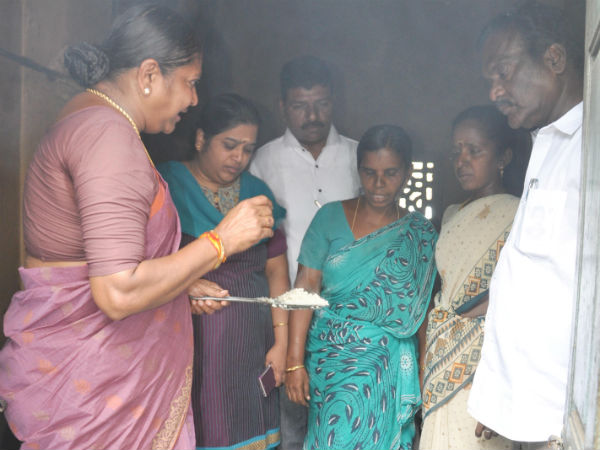 Minister Valaramathi inspects Anganvadi centres Minister Valaramathi inspects Anganvadi centres