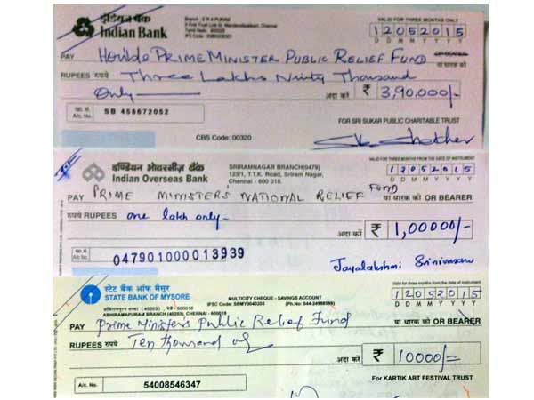 S Ve Shekher's donation amount of 5,00,000 for Nepal Earthquake victims S Ve Shekher's donation amount of 5,00,000 for Nepal Earthquake victims