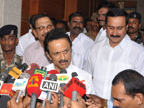 M.K.Stalin Meets Anbumani Ramadoss M.K.Stalin Meets Anbumani Ramadoss