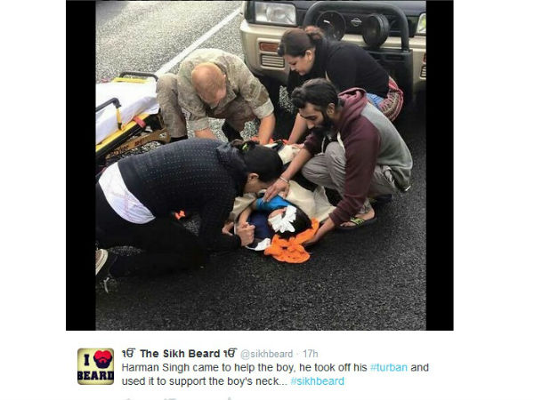 Sikh who removed turban to help wounded boy gets 'biggest surprise' of his life Sikh who removed turban to help wounded boy gets 'biggest surprise' of his life