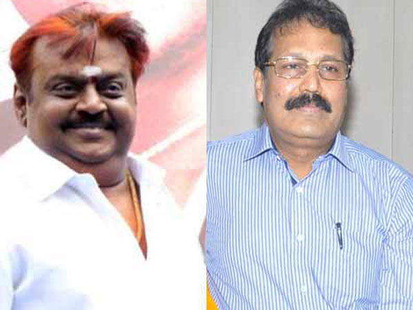 Dr Krishnaswamy meets Vijayakanth Dr Krishnaswamy meets Vijayakanth