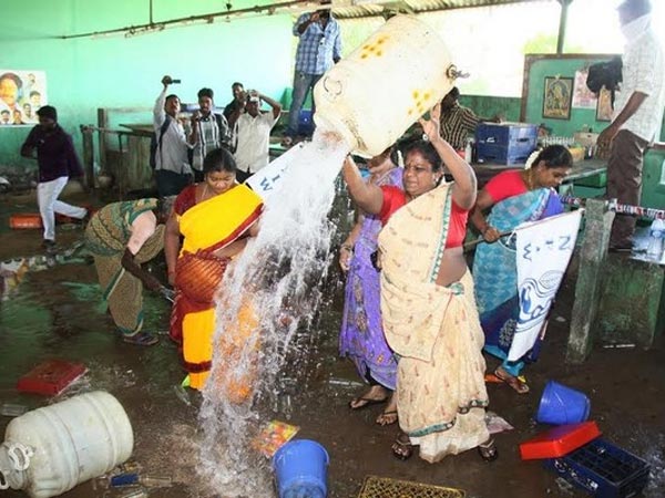 Puducherry police book 3 women for ransacking arrack shop Puducherry police book 3 women for ransacking arrack shop