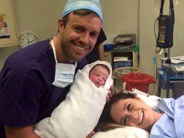 AB de villiers's wife gives birth to a baby boy AB de villiers's wife gives birth to a baby boy