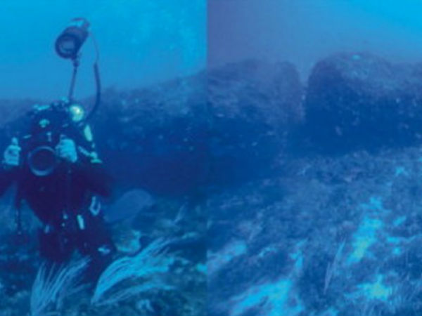 Remnants of underwater Stone Henge monument in Rome Remnants of underwater Stone Henge monument in Rome