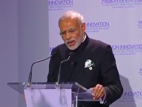 Modi speaking at the launch of International Solar Alliance Modi speaking at the launch of International Solar Alliance