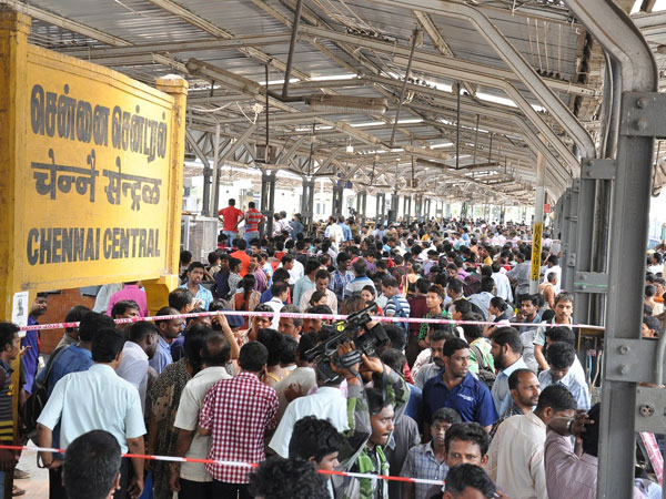 Chennai railway station on high security Chennai railway station on high security