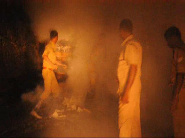 Lorry fire near Sengottai Lorry fire near Sengottai