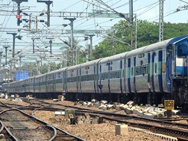 Rameswaram - Tiruchirapalli passenger train caught fire Rameswaram - Tiruchirapalli passenger train caught fire