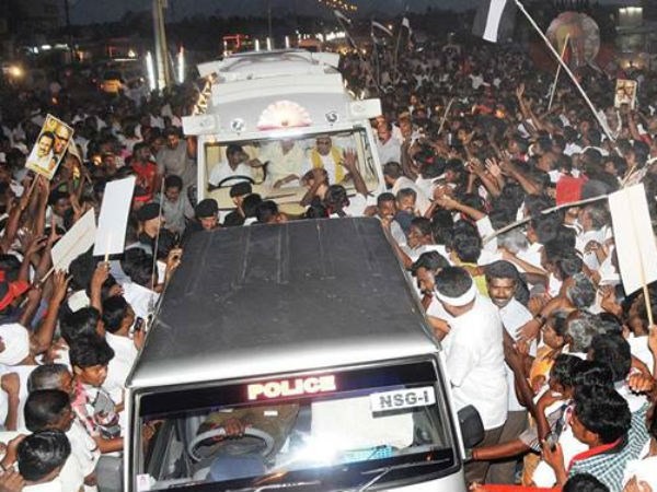 Karunanidhi tour on Tiruvarur Karunanidhi tour on Tiruvarur
