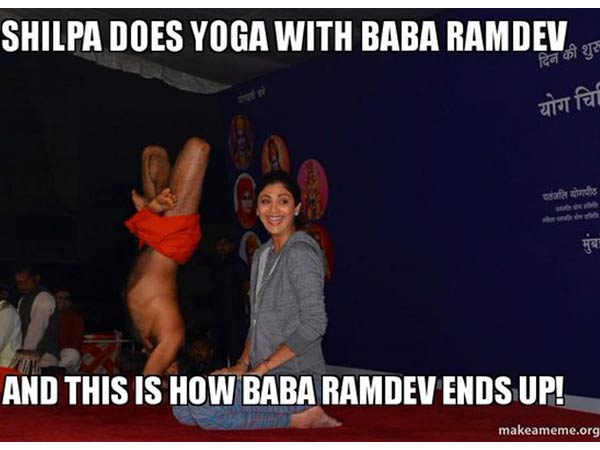 Top 6 memes on Shilpa - Ramdev yoga show Top 6 memes on Shilpa - Ramdev yoga show