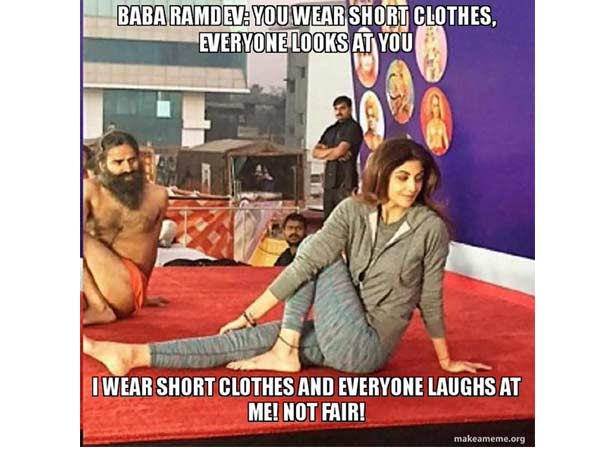 Top 6 memes on Shilpa - Ramdev yoga show Top 6 memes on Shilpa - Ramdev yoga show