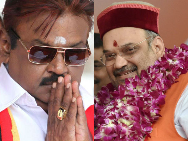 மீண்டும் தலைவரான அமித் ஷா... வணக்கம் வைத்த விஜயகாந்த்... "வாழ்த்து" சொல்லும் செய்தி என்ன? | Vijayakanth expects better deal from BJP? - Tamil Oneindia