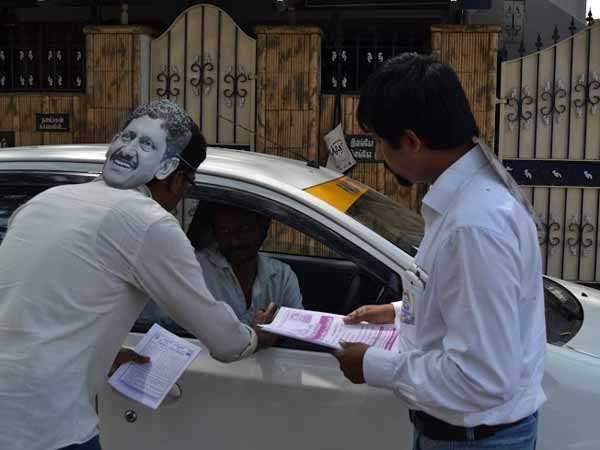 Sagayam supporters campaign for free poll Sagayam supporters campaign for free poll