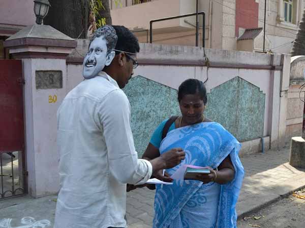 Sagayam supporters campaign for free poll Sagayam supporters campaign for free poll