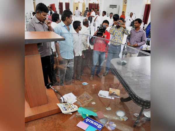 DMK councillors held after they clash with AIADMK members in Coimbatore DMK councillors held after they clash with AIADMK members in Coimbatore