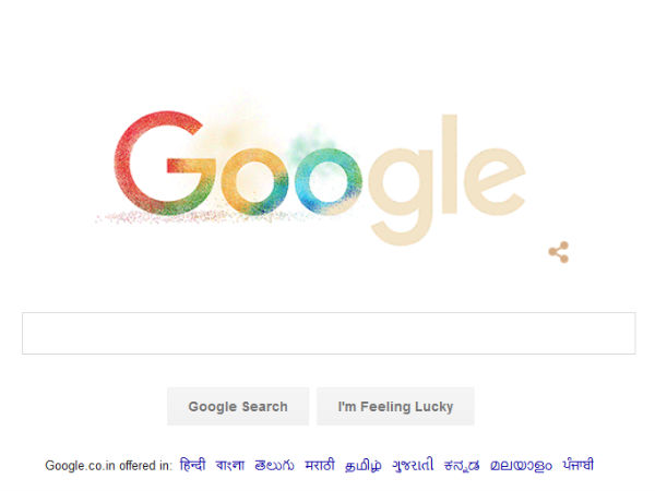 Google celebrates Holi with colourful Doodle Google celebrates Holi with colourful Doodle