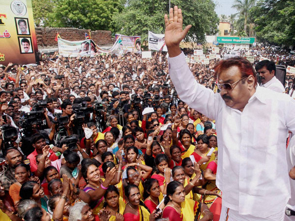 Vijayakanth election campaign starts today Vijayakanth election campaign starts today