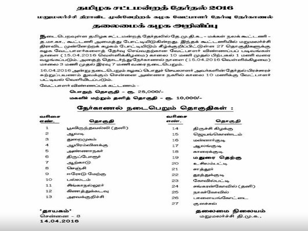 MDMK candidate interview today MDMK candidate interview today