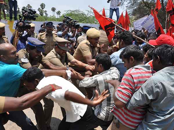 Makkal Adhikaram protest Makkal Adhikaram protest