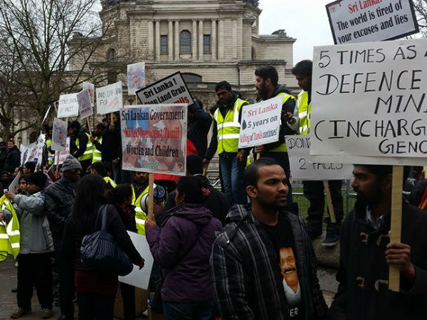 Protest against Maithripala in London Protest against Maithripala in London