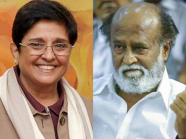 Kiran Bedi's invite to Rajinikanth Kiran Bedi's invite to Rajinikanth