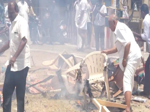 Fire accident in Nellai admk function Fire accident in Nellai admk function