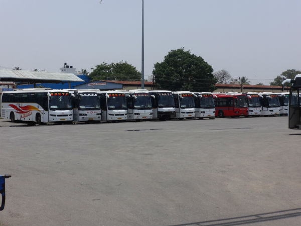 KSRTC bus service between Tamilnadu and Karnataka hit KSRTC bus service between Tamilnadu and Karnataka hit