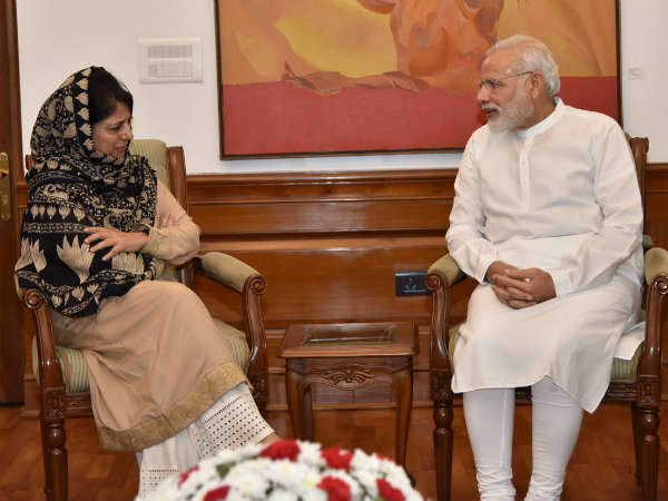 Jammu and Kashmir CM Mehbooba Mufti met with the Prime Minister Jammu and Kashmir CM Mehbooba Mufti met with the Prime Minister
